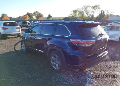 2015 Toyota Highlander Limited Platinum V6 из США, поврежденный, VIN 5TDDKRFH5FS217739